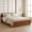 Walnut Brown, variant on Christopher Knight Home Queen Size Solid Bamboo Platform Bed Frame, Minimalist Design, Chocolate