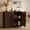 Brown, variant on Haverchair Sideboard Buffet Cabinet with Storage, Fluted Arched Storage Cabinet with Adjustable Shelf, Wooden Modular Coffee Bar, Modern Console Table for Living Room Kitchen Dining Room Entryway