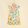 thumbnail image 6 of LYMAYTER Toddler Baby Chinese Cheongsam Dresses for Girls 1-6T Retro Lace Embroidery Princess Dresses Sleeveless Floral Qipao Dress, 6 of 9