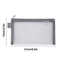 thumbnail image 3 of Pencil Pouch Small Makeup Bag Transparent Mesh Pencil Case Zippered Stationery Bag Teen Adults Exam Portable Large Capacity Pencil Case with Clear Window for Study Home Office, 3 of 7