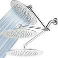 thumbnail image 1 of AquaSpa Pommeau de Douche Pluie Rond 9 Pouces (180 Degrés Réglables) PLUS Hôtelspa 11 Pouces Bras d'Extension Réglable en Laiton Massif, 1 of 2
