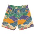 thumbnail image 7 of FORMRS Boys Swim Trunks Quick Dry Mesh Liner Boardshorts Sizes XS-XL, Beige Floral Wave, 7 of 7