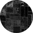 thumbnail image 1 of Ahgly Company Indoor Round Patchwork Gray Transitional Area Rugs, 8' Round, 1 of 4