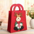 thumbnail image 2 of Luoshdecor Christmas Gift Felt Bags ,11.8 in Reusable Xmas Snowman Santa Elk Apple Bag with Handle for Xmas Holiday Party, 2 of 6
