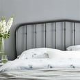 thumbnail image 5 of Pemberly Row Queen Modern Powder Coated Iron Headboard in Black, 5 of 7
