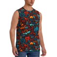 thumbnail image 2 of Kdxio Doodle Barbeque for Men's Muscle T-shirt,Sleeveless for Workout Running Athletic Gym Lounge Casual, 2 of 5