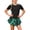 A01 Black, variant on Conairie Girls Swimsuit Set Two Piece Solid Color Short Sleeve Rash Guard Kids Swim Skirt Bathing Suit Breathable Outdoor Beach Swimwear Summer Black
