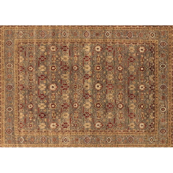 Ahgly Company Indoor Rectangle Oriental Brown Industrial Area Rugs, 2' x 4'