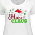 thumbnail image 4 of Inktastic Mimi Claus with Christmas Santa Hat and Snowflakes Women's Plus Size T-Shirt, 4 of 5