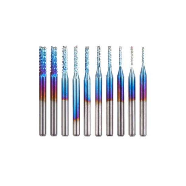 Riwesomey 10 piezas de brocas de molino de extremo profesional para el hogar, fábrica Industrial, fresadora de carpintería, accesorios para Kits y herramientas para tallar tipo 4