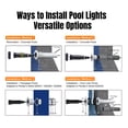 thumbnail image 3 of Pool Lights for Inground Pool, Direct Replacement for Pentair GloBrite, 1.5 Inch LED Color Inground Pool & Spa Light, IP68 Waterproof, AC12V, 100 ft Cord, 3 of 7