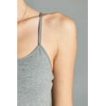 thumbnail image 5 of Women & Juniors Basic Layering Built in Bra Spaghetti Strap Long Cami Top Tank, 5 of 5