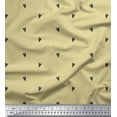 thumbnail image 1 of Soimoi Beige Poly Georgette Fabric Black Heart Decor Fabric Printed Yard 52 Inch Wide, 1 of 5