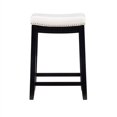 thumbnail image 3 of Linon Claridge Tabouret de Comptoir Patchs, 26 Pouces, Blanc, 3 of 16