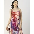 thumbnail image 5 of Moomaya Sleeveless V Neck A-Line Printed Rayon Dress - Women's Elegant Dress, 5 of 9