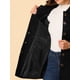 thumbnail image 5 of INSPIRE CHIC Abrigo de invierno con cuello de piel sintética de un solo pecho para mujer Negro XL, 5 of 6
