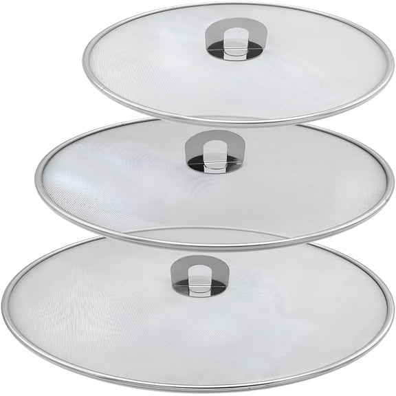 ACDANC Splatter Screen for Frying Pan,Grease Splatter Guard Stainless Steel Splatter Screen Mesh Pan Pot Lid Cover Oil Resist Splash Guard Frying Cooking Tools