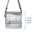 thumbnail image 3 of Wildkin Kids Two Compartment Insulated Reusable Lunch Bag for Boys & Girls, Includes Shoulder Strap (Holographic Silver), 3 of 8