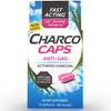 CharcoCaps Activated Charcoal Anti Gas Digestive Relief Caplets, 75 Count