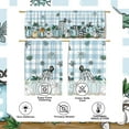 thumbnail image 3 of Fall Kitchen Curtains Set, Fall Decorations Blue Pumpkin Buffalo Plaid 2 Panels (27x36") + Tier (54x18"), Rod Pocket Autumn Window Curtains Set for Cafe, Living Room & Thanksgiving Kitchen Decor, 3 of 6
