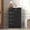 Black1, variant on Winkalon 6 Drawer Dresser for Bedroom, Chest of Drawers Wood Storage Cabinet for Living Room,Gray