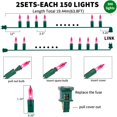 thumbnail image 3 of Cadena de luces TWINGLEHOME, 300 bombillas rosas, 19,4 m, ultrabrillantes, 3 of 6
