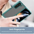 thumbnail image 3 of Case for Samsung Galaxy Z Fold 5 Phone Case Slim Dropproof [Defend from Drop/Scratch/Slip/Fingerprint] Clear Acrylic Hard Back Soft TPU Bumper Hybrid Phone Case for Samsung Z Fold 5-Crystal Blue, 3 of 16