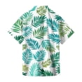 thumbnail image 4 of Mens Hawaiian Shirt Short Sleeve Summer Casual Tropical Print Button Down Shirts for Men Fashion Beach Vacation T Shirts Mint Green S, 4 of 6