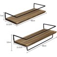 thumbnail image 3 of ETZ Floating Shelves Wall Mounted Shelf with Rails & Towel Rack Set of 2, 3 of 6