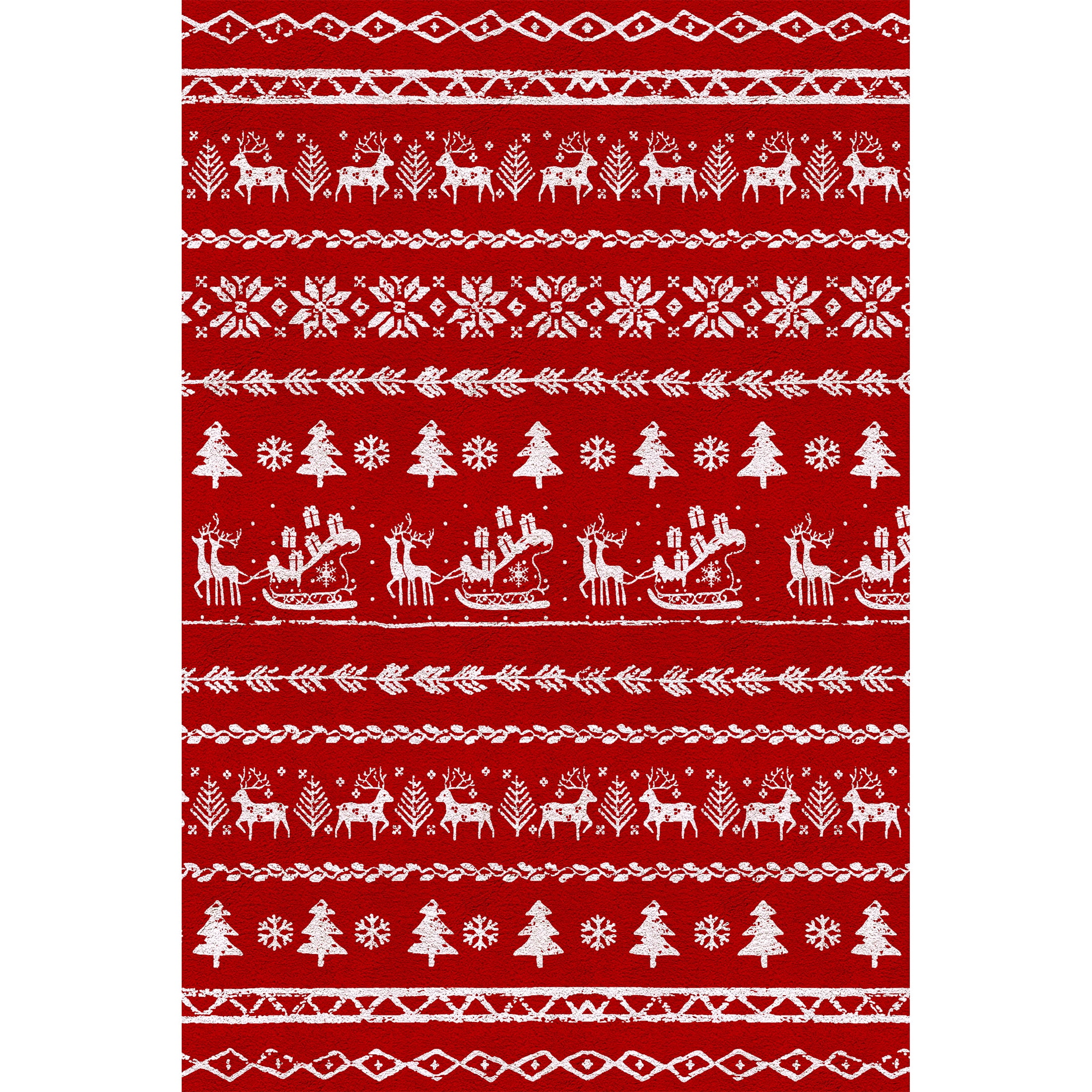 BERTHMEER 2'X3' Christmas Area Rug Christmas Rugs for Indoor Entryway Entrance Kitchen Soft Machine Washable Non-slip Rug,Red