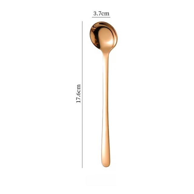1 cuchara redonda pequeña de fondo plano, cuchara pequeña de acero inoxidable, cuchara de postre creativa con forma de nido de pájaro, cuchara for revolver café, cuchara for condimentar el hogar