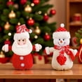 thumbnail image 1 of Christmas Doll Knitted Candy Bag Reusable Drawstring Gift Bag Santa Claus Snowman Shape Holiday Party Favor Bag, 1 of 7