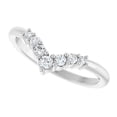 thumbnail image 5 of 14K White 1/6 CTW Natural Diamond Graduated V Ring|for Adult Ladies|TCJ, 5 of 8