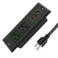 thumbnail image 1 of Desk Power Strip Type C 20W PD Charge Recessed Desktop Power Outlet Fast Charge 6.56 Feet Extension Cord for Nightstand,Bookshelves Couch Counter, 1 of 6