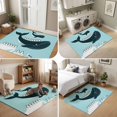 thumbnail image 5 of Area Rugs 3'x5', Coastal Whale Penguin Carpet Runner Indoor Outdoor Rugs Home Decor Aesthetic, Ocean Nautical Marine Lifes Non Slip Mats Washable Accent Rug for Living Room Bedroom, 5 of 8