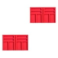 thumbnail image 1 of Transemion Organisateur de Plateau Pratique Support Multi-Bateaux Pots Conteneurs Kits Plateau de Rangement Perles Artisanat DIY Plateau de Rangement Rouge 2ensemble, 1 of 6