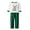 Green Kid, variant on Gureui Cute Christmas Matching Family Pajamas Set, Long Sleeve Cartoon Print Tops + Plaid Long Pants for Christmas/New Year Sleepwear Set