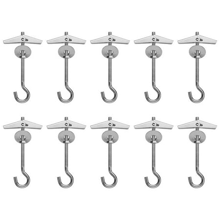 

Yardwe 10 Pcs M5 10KG Carbon Steel Plasterboard Ceiling Wall Spring Toggle Hook Bolts Hanger Wall Fixing Anchors Hook