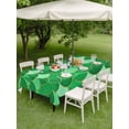 thumbnail image 3 of Outdoor Tablecloth with Umbrella Hole and Zipper, Green Fish Scale Rectangle Table Cloth 60x84 Inch Waterproof Tablecloth, Modern Geometric Ombre Abstract Moroccan Picnic Table Cover for Patio, 3 of 7
