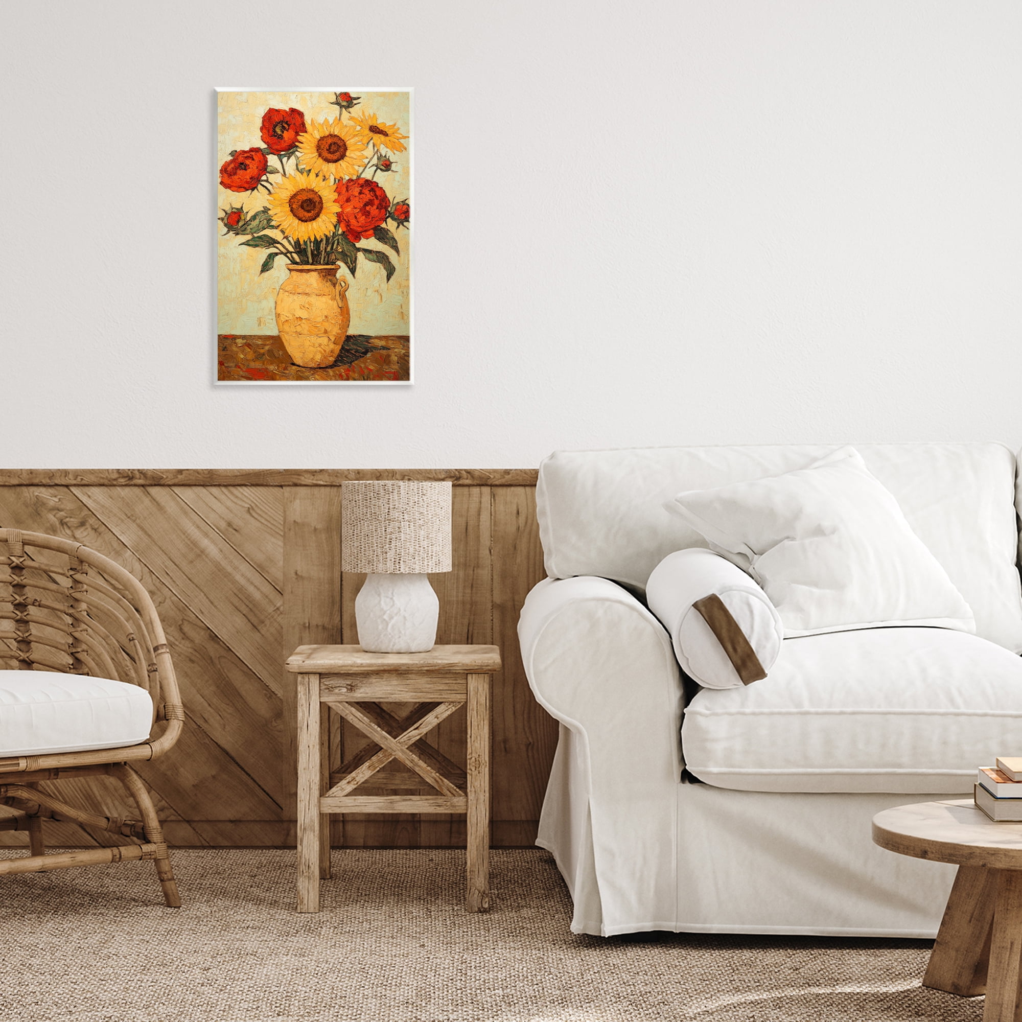 Rustic Flower Display Wall Plaque Art, design by Petal Prints Design