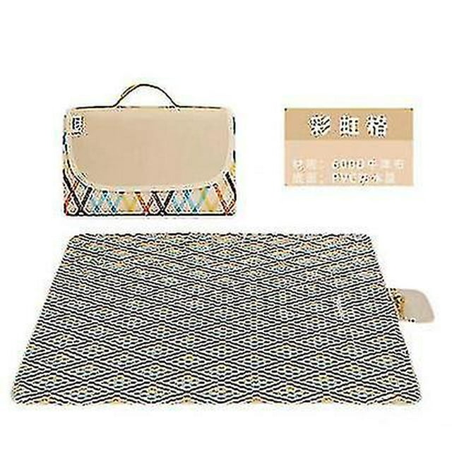 Tapis de Pique-Nique Lavable Extra Large Couverture de Pique-Nique et de Plage Tapis Pratique Plus Épais Double Couches Résistant au Sable Imperméable Rembourrage Portable pour Tout le Monde