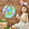 thumbnail image 6 of Pompotops Easter Decorations Easter Welcome Door Hanger Wooden Door Decoration Door Wreath Front Door Wreath Decor, Home Decorations, 6 of 8