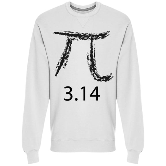 Pi Symbol 3.14 Pencil Draw Sweatshirt Men -Image by Shutterstock, Male x-Large