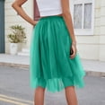 thumbnail image 6 of BRDFRL Women A-Line Tulle Skirt Tutu Knee Length Turquoise M, 6 of 6