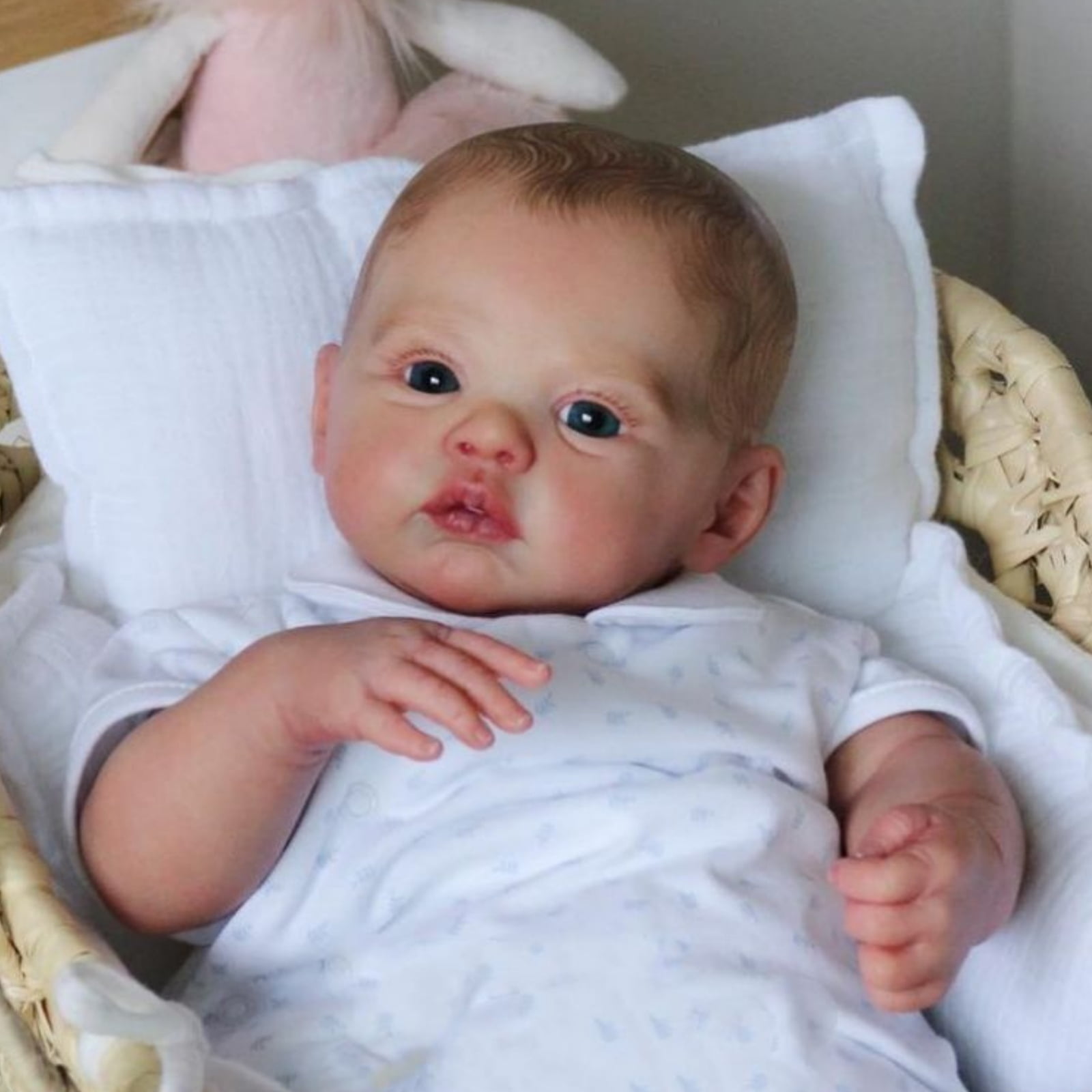 Adorable 18-Inch Reborn Baby Doll - Realistic Details, Handmade Look, Cuddly & Poseable - Perfect for Collectors & Gifts