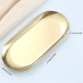 thumbnail image 3 of Oval Cosmetic Trays Stainless Steel Decorative Plates for Rings Display Bathroom Organization Nails Art Accessories, 3 of 9