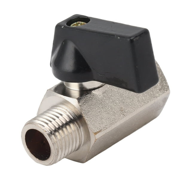 Válvula De Gas De Latón De Servicio Pesado - Válvula De Bola De 1/2 "Con Roscas Macho/Hurbra Para Aplicacaciones De Agua Potable Doméstica Y Arenado