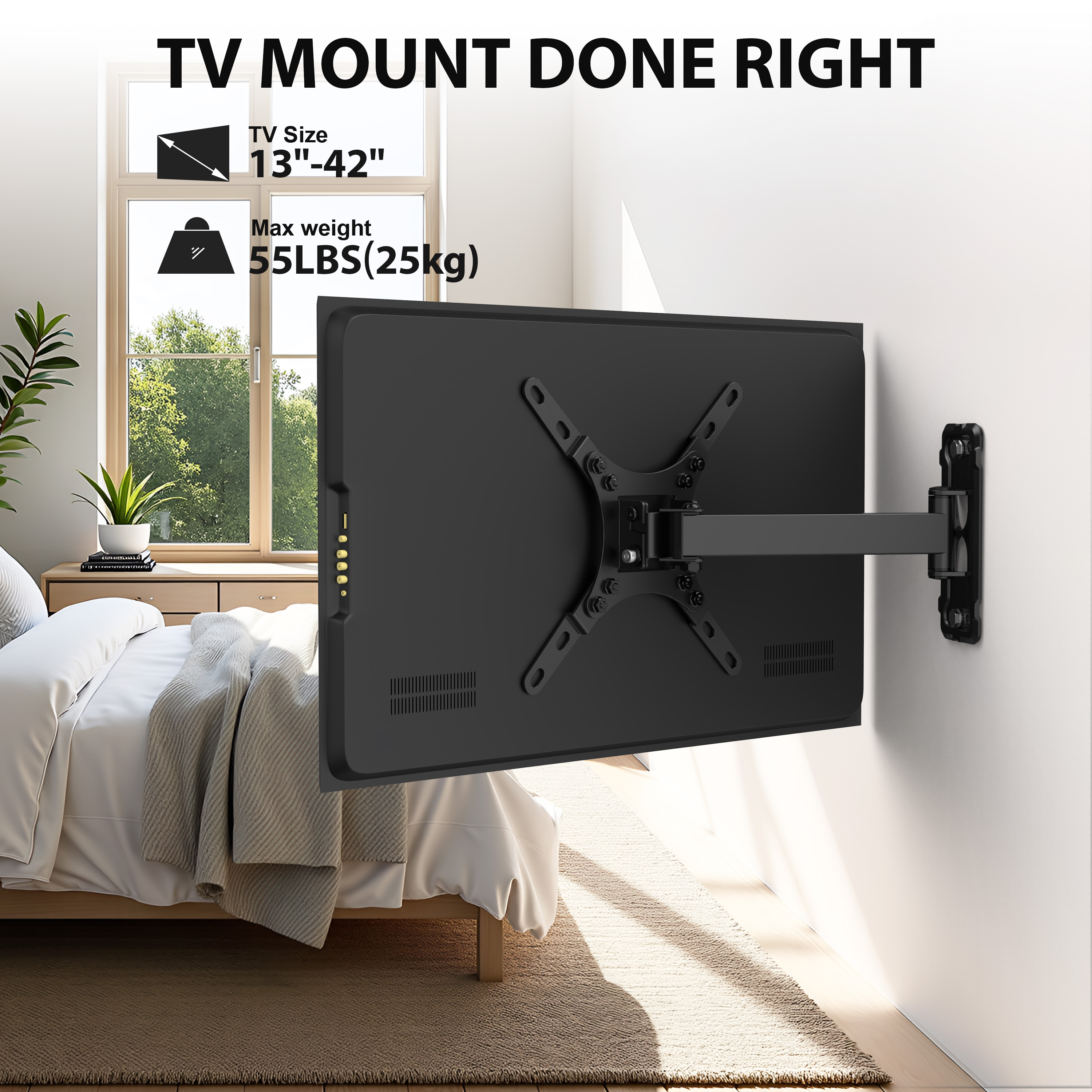 USX MOUNT Full Motion TV Wall Mount 13-42 Inch, 55 lbs photo 4