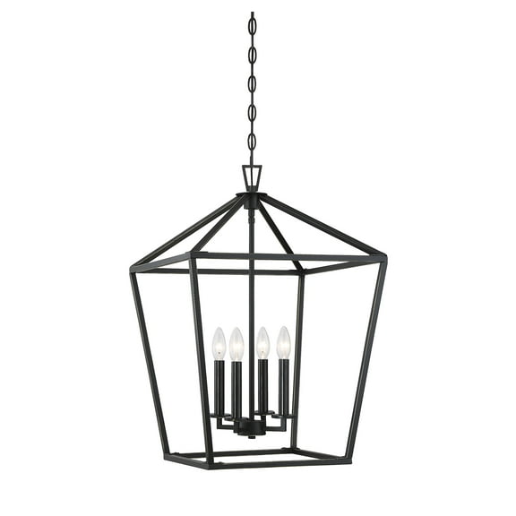 Savoy House 1-321-4-44 Townsend 4 Light Foyer Pendant in a Classic Bronze Finish (17" W x 26" H)
