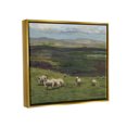 thumbnail image 4 of Stupell Industries Flock of Sheep Grazing Animals & Insects Painting Gold Floater Framed Canvas Art Print Wall Art, 21 x 17, 4 of 10